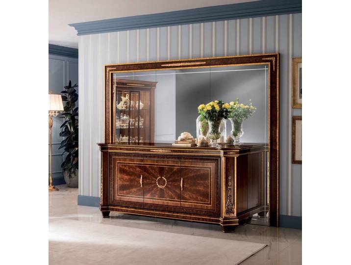 Xlmoebel Anrichte Buffet Kommode mit Spiegel für Wohnzimmer - Italienische Möbel XX (Buffet-Kommode mit Spiegel, 1 St., Buffet-Kommode + Spiegel), Made in Europa