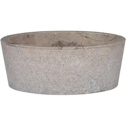 vidaXL Waschbecken Grau Ø40x15 cm Marmor