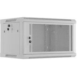 Lanberg SZAFA INSTALACYJNA RACK WISZĄCA 19 6U 600X450 SZARA DRZWI PERFOROWANE (FLAT PACK) (6 HE, 19 Zoll Rack), Serverschrank, Grau