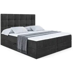 BOXBETT mit H3-Matratze und Lattenrost - APO - 120x200 Schwarz