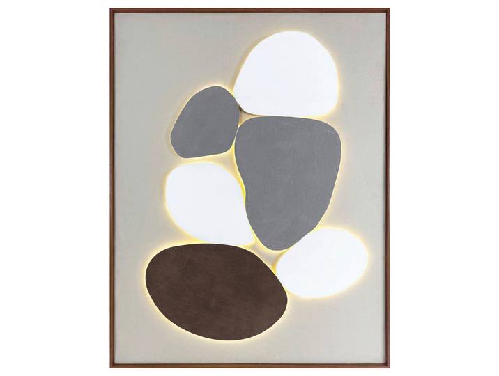 Reinders! Led-Bild, Weiß, Abstraktes, rechteckig, 78x100 cm, gerahmt,