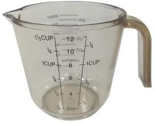 Uplift Essentials Plastic Measuring Cup With Pour Spout And Handle brown 300ml