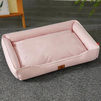 Inspired Living Luxury Orthopedic Dog Bed With Waterproof Sofa Design For Large Dogs & Cats pink xl 84x56x14cm