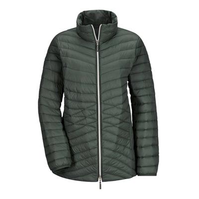 Steppjacke GOLDNER "Kurzgröße Herbstjacke mit Daunen, Stehkragen", Damen, Gr. 25, grün (khaki), Obermaterial: 100% Polyamid PA., Modisch, Jacken Steppjacke, 2-Wege RV