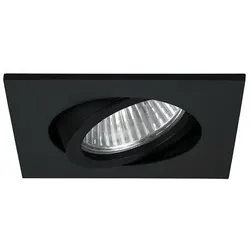 Brumberg Einbaustrahler TIRREL-S, IP20, eckig, 230V AC, GU10 (exkl.), schwenkbar, mit Abstandhalter, Aluminium, schwarz BRUM-36144080