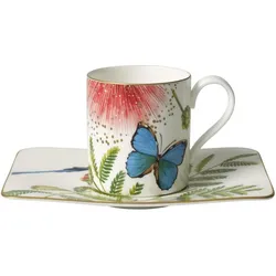 Villeroy & Boch, Tasse, Amazonia Kaffeetasse mit Untertasse (210 ml, 2x)
