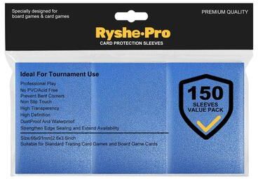 Uplift Essentials Matte Standard Card Sleeves 100 Pack Trading Card Protectors For TCG And Board Games 150pcs Blue