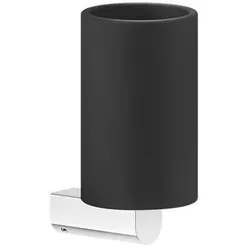 Gessi Rilievo, Becherhalter zur Wandmontage, Becher schwarz matt, Becher fest fixiert, 59508710, Farbe: Messing PVD