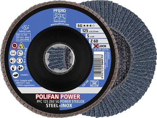 PFERD TOOLS 67786126 Fächerschleifscheibe Durchmesser 125mm 10St.