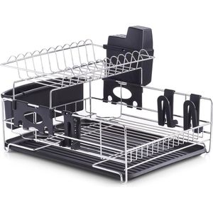 Zeller Abtropfgestell Geschirrabtropfständer 27272, Geschirr & Besteck, Metall, 49x29x40cm, schwarz