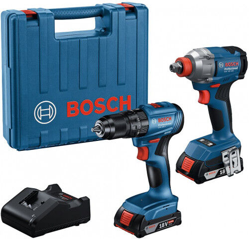 Bosch GDX 18V-285 + GSB 185-LI + 2× 2,0 Ah + GAL 18V-20 + coffret PROFESSIONAL 06019N2124