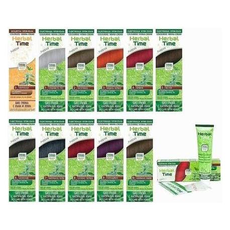 Herbal Time Henna Färbecreme mit Henna-Extrakt Natürliche Haarfarbe 75ml (49955258)
