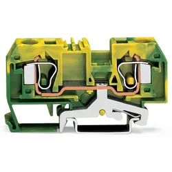 Wago 284-907/999-950 2-Leiter-Schutzleiterklemme,10 mm2,für Anwendungen Ex e II geeignet,grün-gelb 284907999950  - 25 Stück