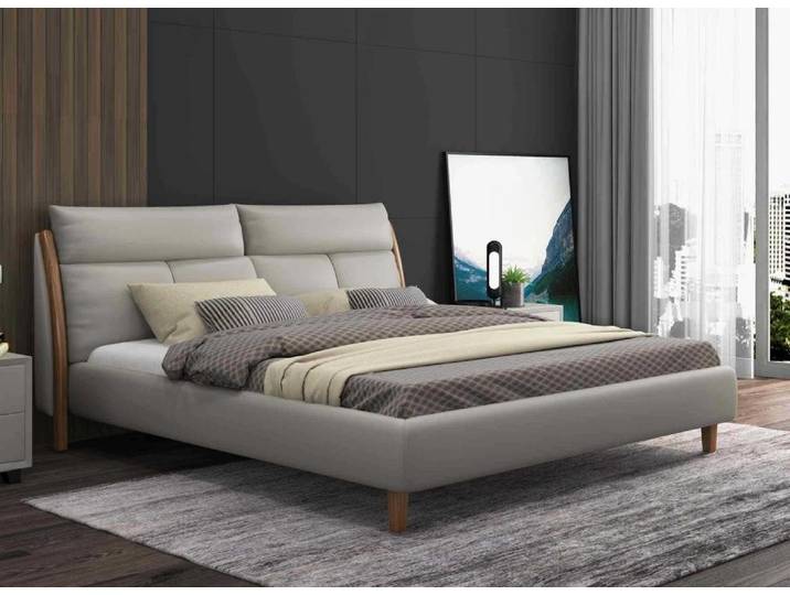 Xlmoebel Polsterbett Luxus-Doppelbett mit elegantem Design und hochwertigen Textilien (1-tlg., Bett), Hergestellt in Europa