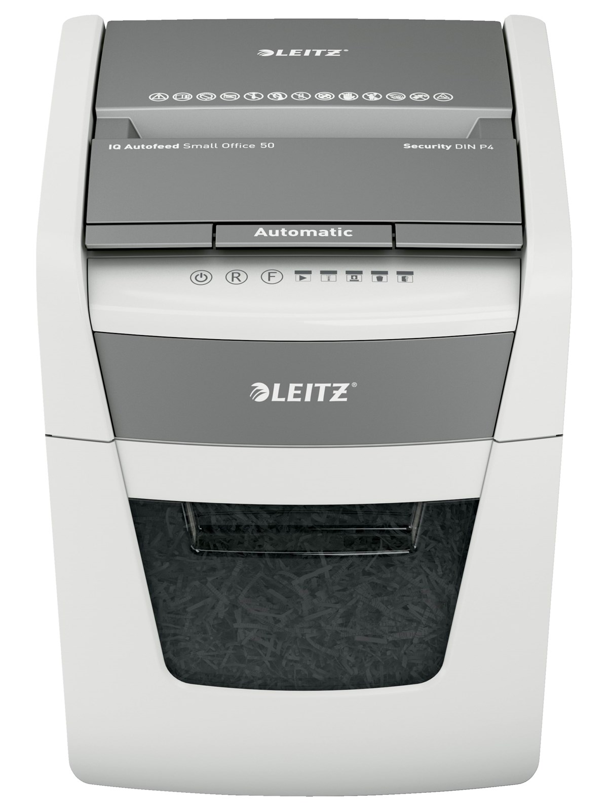 Leitz IQ Autofeed Small Office 50 Automatischer Aktenvernichter P4