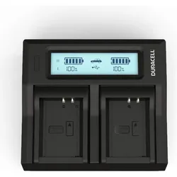 Duracell Dual Ladegerät für DR9967/LP-E10 (Kamera Akku Ladegerät), Kamera Stromversorgung, Schwarz