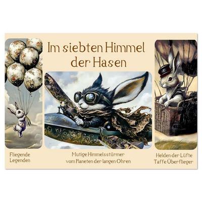 Im siebten Himmel der Hasen (Wandkalender 2026 DIN A4 quer), CALVENDO Monatskalender