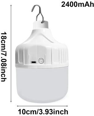Uplift Essentials Portable USB Rechargeable LED Pendant Light Waterproof Outdoor Lamp white Pro