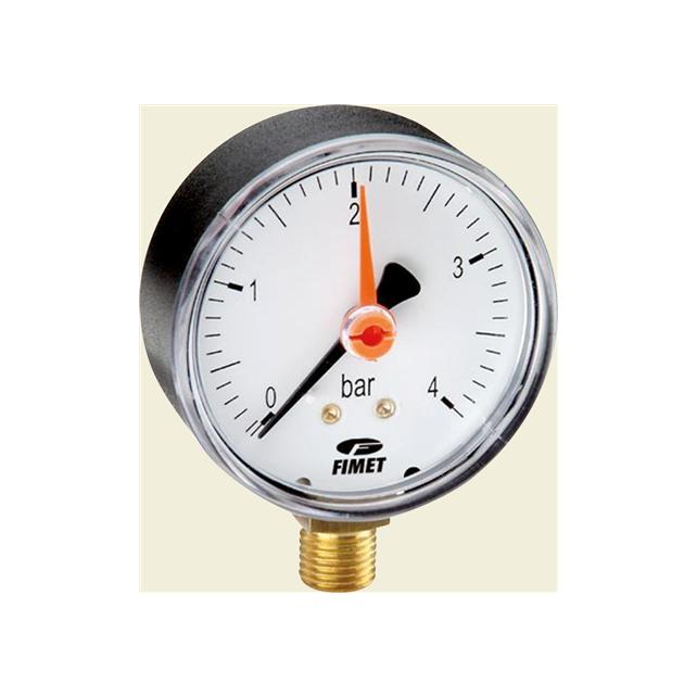 Watts Manometer ø63 X 1/4 0-4 Bar Nedadvendt Tilslutning Til Varmeanlaeg (PA3204BB12)