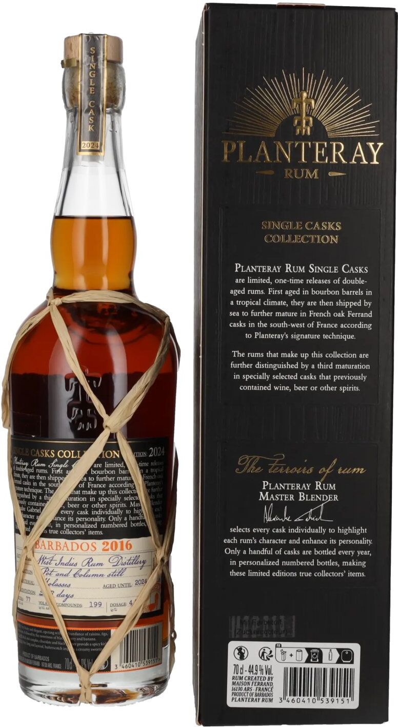 Planteray Rum BARBADOS Amarone Cask Finish 2016 44,9% Vol. 0,7l in Geschenkbox