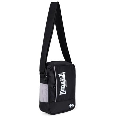 Umhängetasche LONSDALE "CROSSENS", Damen, schwarz-weiß (schwarz, weiß, grau), Obermaterial: 100% Polyester. Futter: 100% Polyester, Taschen Umhängetasche, aus Polyester