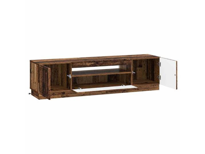 Black Month Armoire TV LED Bois Ancien en Bois d'ingénierie Meuble TV suspendu Design rectangulaire ile71l