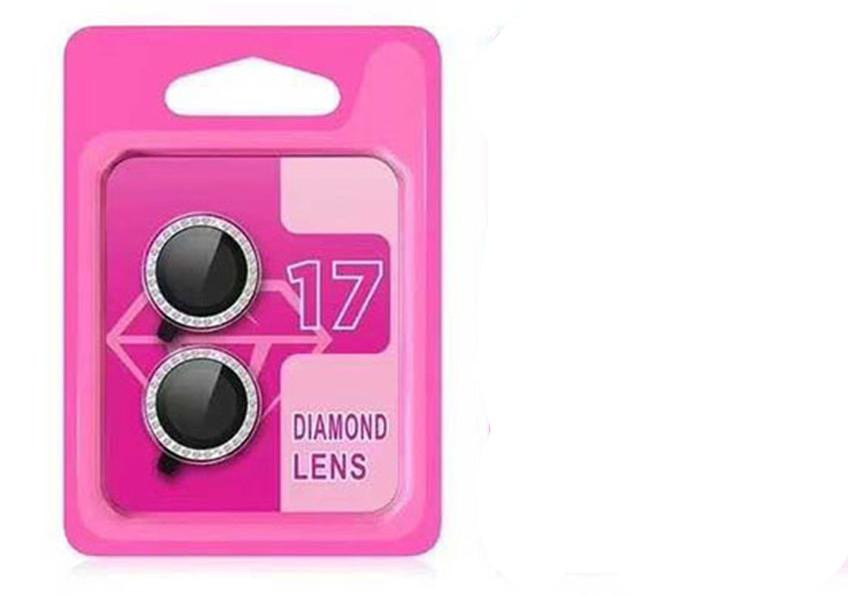 INF Bling Diamond Eagle Eye Camera Lens Protector voor iPhone 17 - Zilveren Strass Gehard Glas