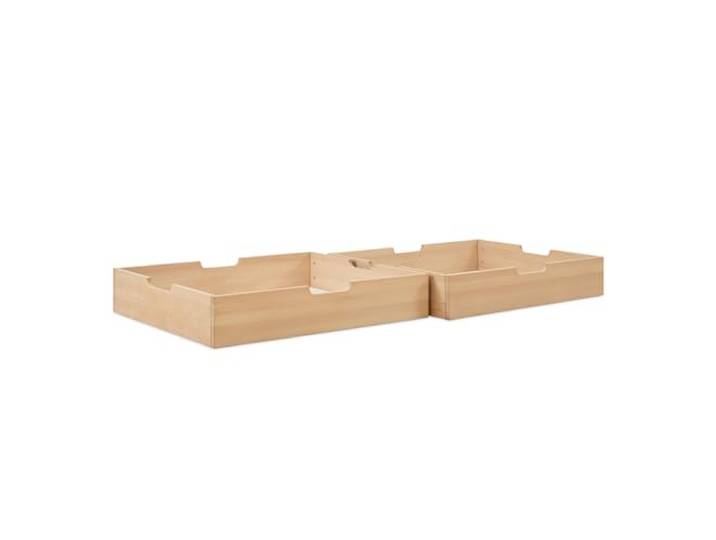 Ehrenkind® Doppelschublade für Familienbett Plano Massivholz Buche Natur Praktischer Stauraum unter dem Bett FSC®-Zertifiziert Made in Europe