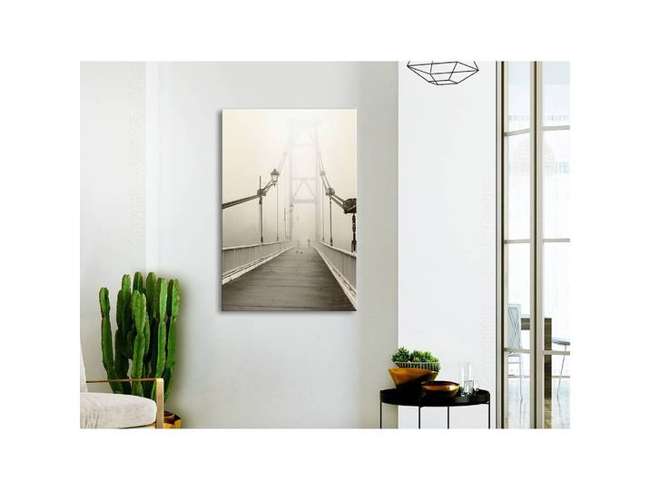 Tableau déco Bridge in the Fog Lin Marron 40 x 60cm