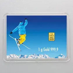 Goldbarren 1g "Für alle Fälle/Sport" (Flip)