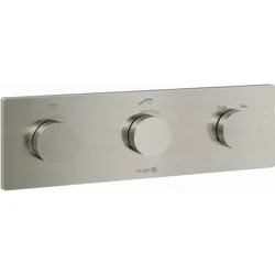 Kludi PushTronic Elektronisches Thermostat 38300N5-00 Unterputz, mit Feinbauset Stainless Brushed Nickel