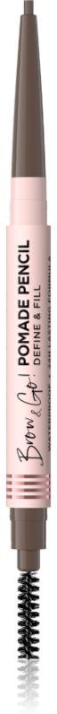 Eveline Cosmetics Brow & Go! waterproof brow pencil with 2-in-1 brush shade Taupe 4 g
