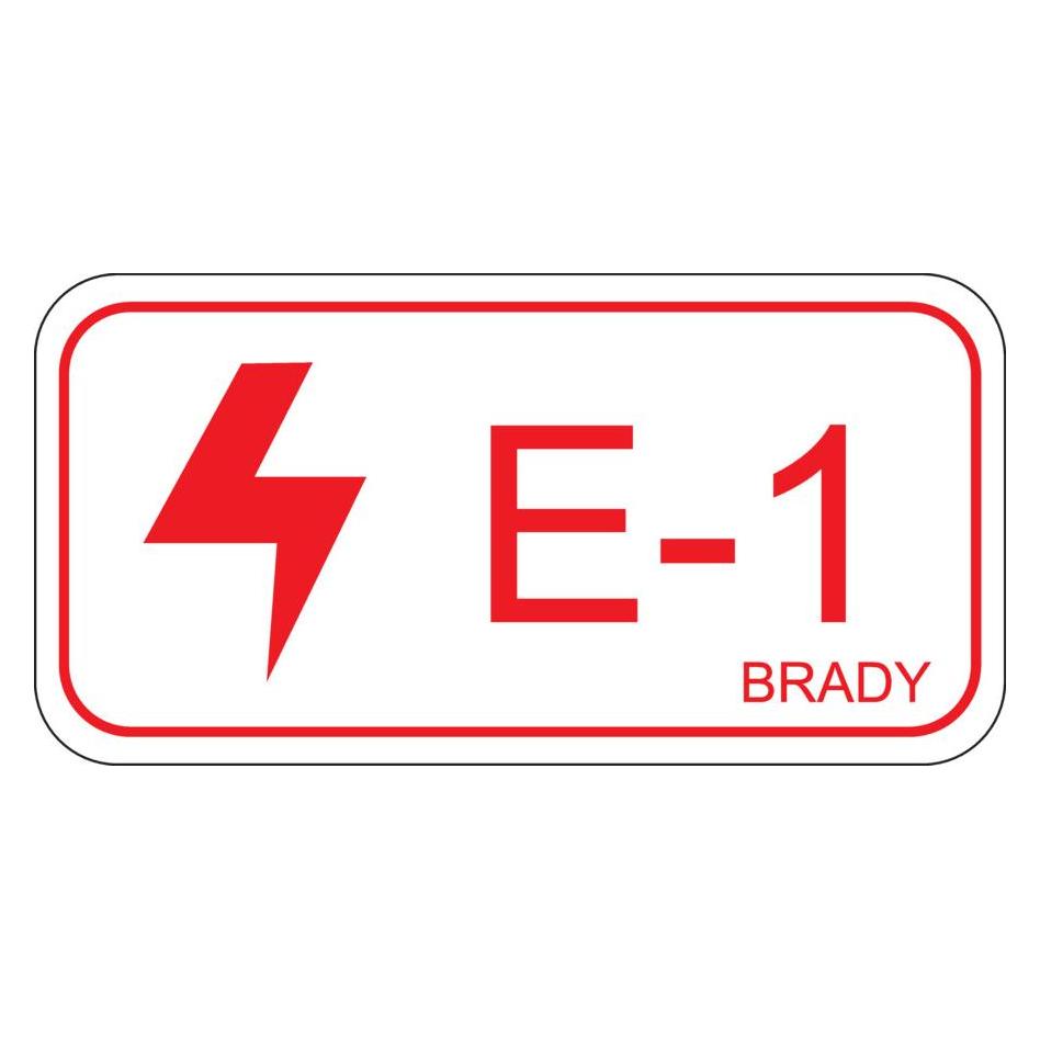 Brady Etiketten für Energiequellen, elektrischer Bereich (ENERGY TAG-E-1-75X38MM-SA/5)