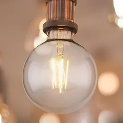 LED Leuchtmittel dimmbar Filament Edison Lampe Glas klar, 7W 800lm neutralweiß 4000K, DxH 12,5x17,5 cm