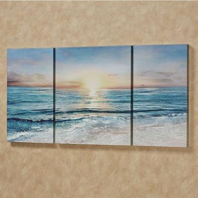 Touch of Class On the Shore Canvas Triptych Wall Art Multi Cool Set of Three, Set of Three, Multi Cool