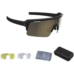 BBB, Unisex, Sportbrille, Fuse Glas MLC gold/Rahmen schwarz matt (Black Matt, Matte Black, ML gold), Schwarz, Gold