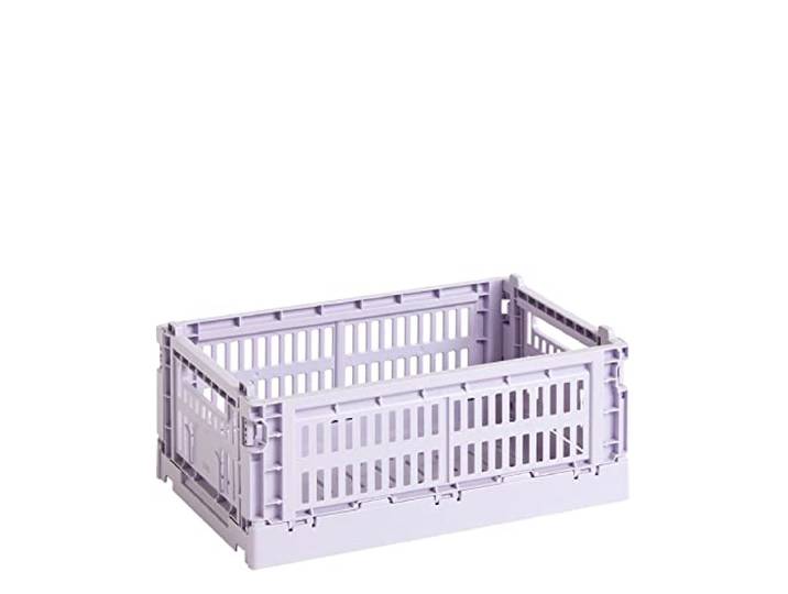 HAY Boîte de transport Colour Crate S en polypropylène recyclé de couleur lavande