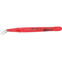 KS Tools Pinzette mit Schutzisolierung, gebogen - 117.1624