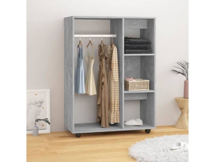 Garde-robe Gris béton - VIDAXL - 80x40x110 cm - Contemporain - Design - Mat