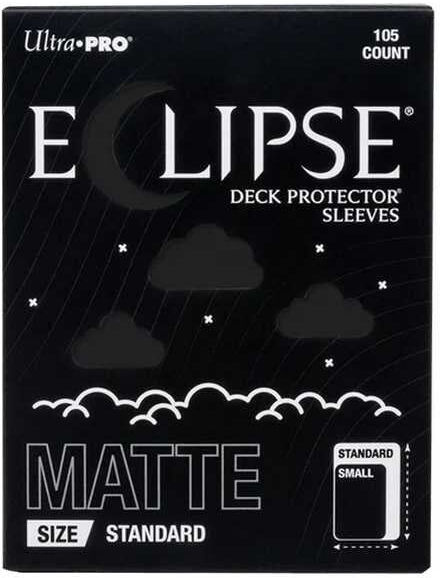 Ultra PRO Eclipse Matte Standard Deck Protector Sleeves for Trading Cards, Jet Black, 105ct