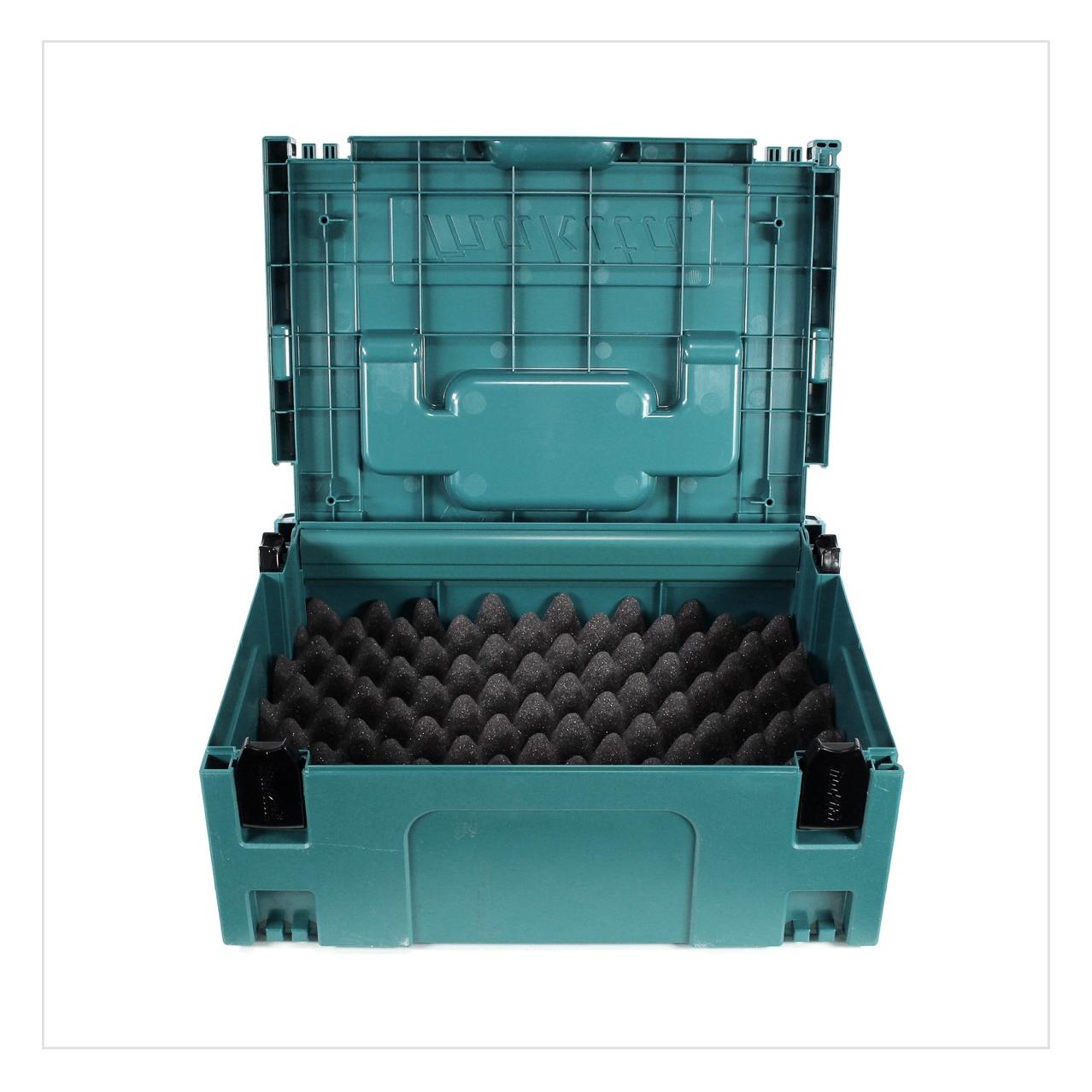 Makita MAKPAC 3 Systemkoffer - mit Universaleinlage für 18 V Akku Geräte Schrauber Sägen Schl (13679341)