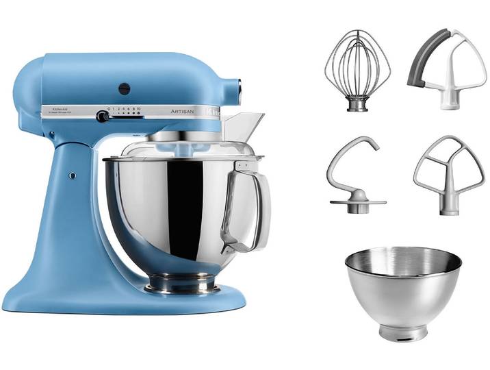 KITCHENAID Küchenmaschine 5KSM175PSE , blau (velvet blau), B:24cm H:36cm T:37cm, Küchenmaschinen, mit Zubehör im Wert von ca. 112,-€ UVP, Küchenmaschine