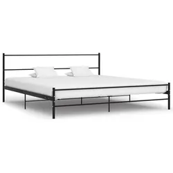 vidaXL Bettgestell Schwarz Metall 200×200 cm