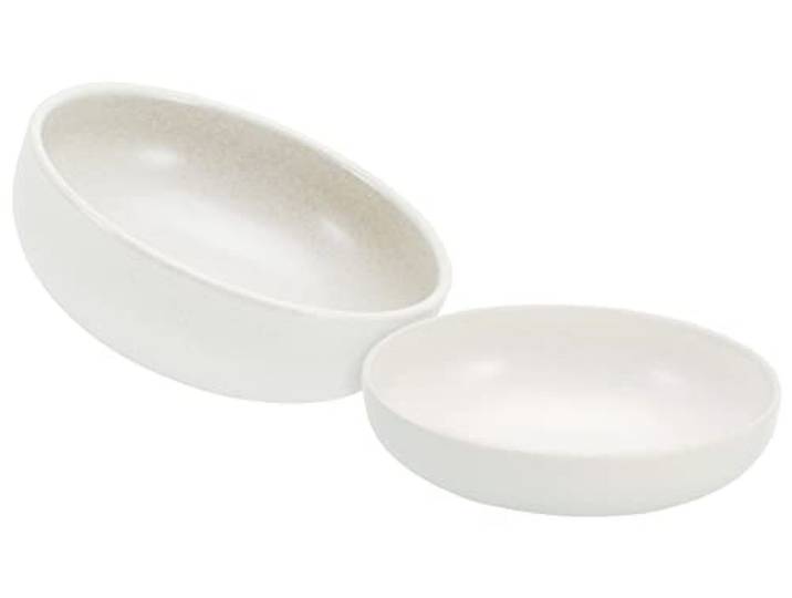 Creatable\, 30003 Série Uno Offwhite Service à salade\, 2 pièces\, en grès\, passe au lave-vaisselle et au micro-ondes\, fabriqué au Portugal