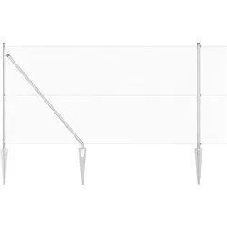 vidaXL Zaunpfosten Silber 10 x 1,2 m (12 x 12 mm Draht) Stahl