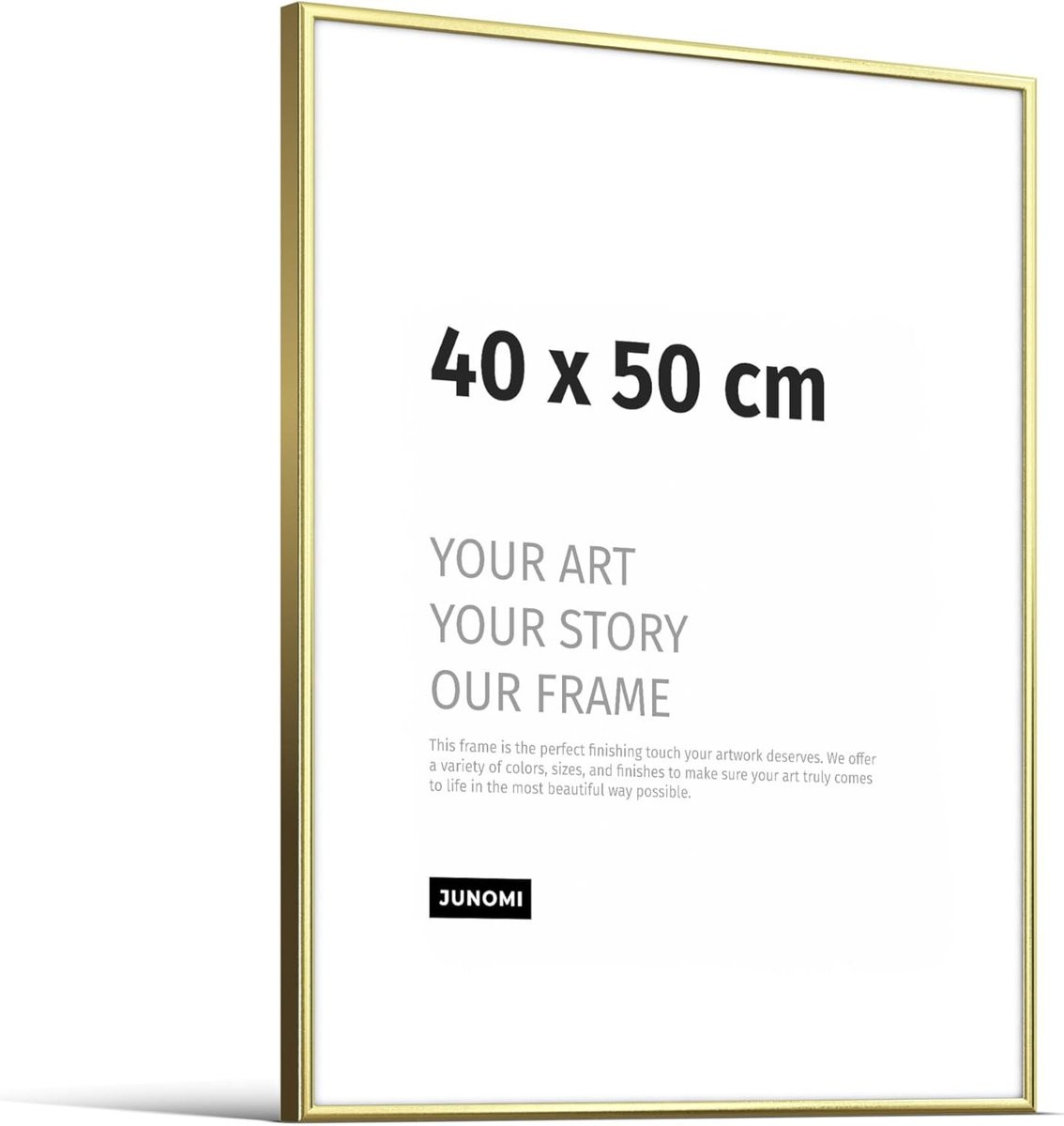 Fotolijst 40 x 50 cm - Glanzend goud aluminium met extra dun profiel en shatter-proof acrylglas