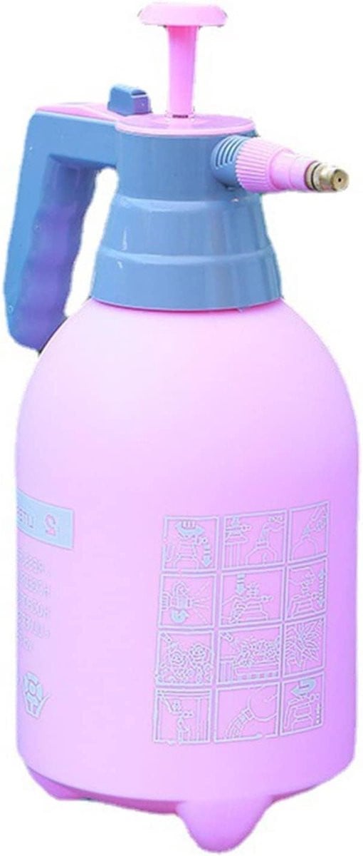 Allecto Tuinsproeifles met hoge druk, 2 liter, Roze/Wit/Rood, Kunststof