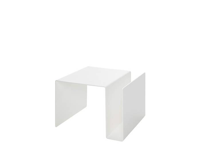 Sofatisch HUK Müller Möbelwerkstätten weiß, Designer Michael Hilgers, 40x44x30 cm