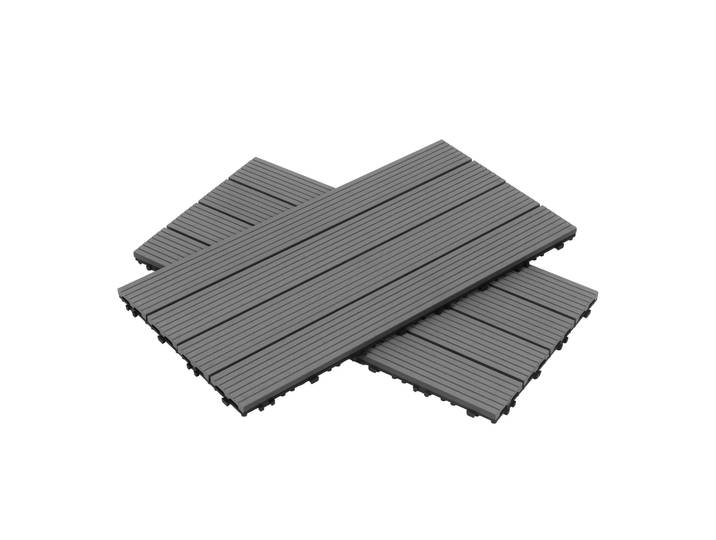 Bodenplatte DORTMUND 12er Set 60 x 30 cm anthrazit