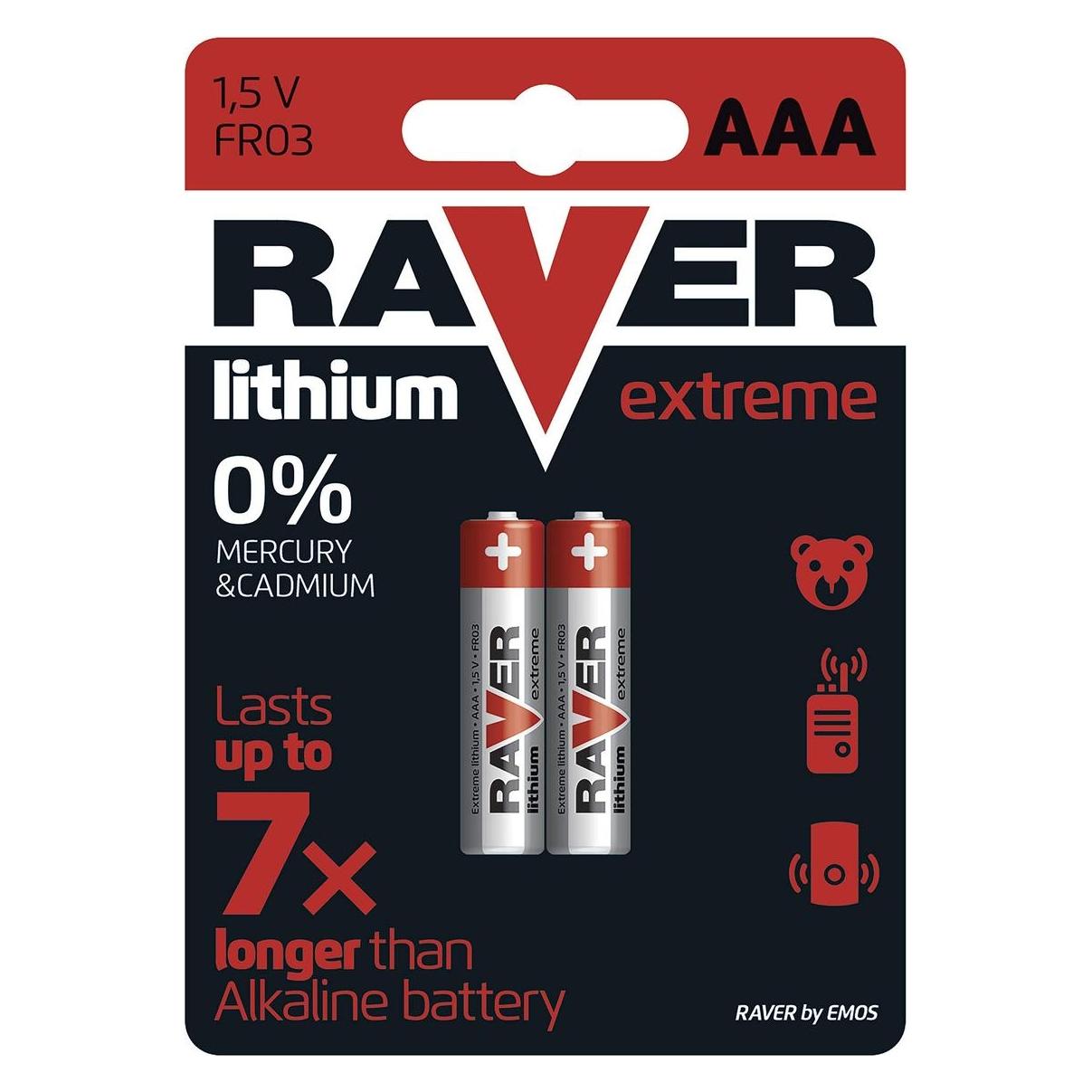 Raver Lithiová baterie 2x AAA (2 Stk., AAA) (1321112000)